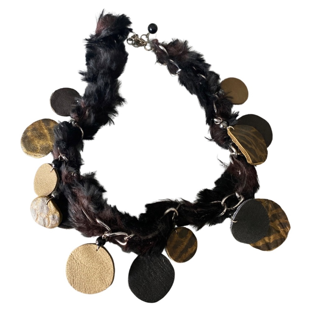 Leather and Fur Choker